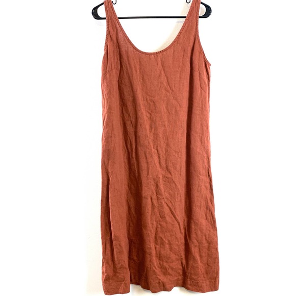 Linenfox Rust Midi Dress - Picture 4 of 9